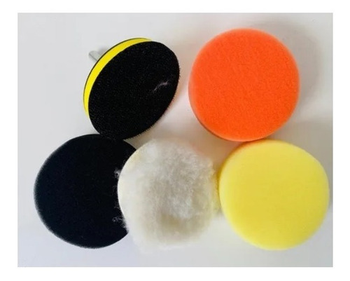 Imagen 1 de 4 de Kit Backing 3 Pulgadas + 3 Pads De Pulido + Cordero + Acople