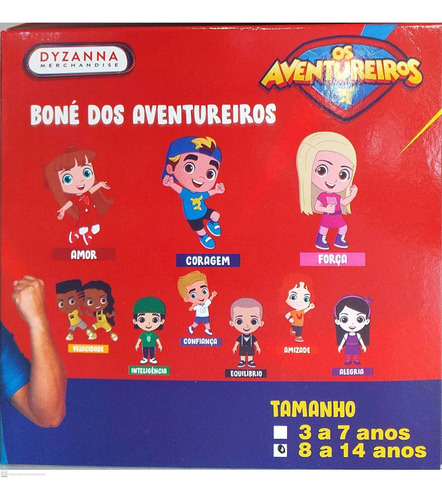 Imagem 8 de 8 de Boné Dos Aventureiros Luccas Neto Oficial Azul Coragem