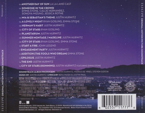 Ost La La Land Cd Nuevo Sellado