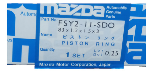 Anillos 010 Ford Laser Mazda Alegro Mazda 626 Gruesos Finos 