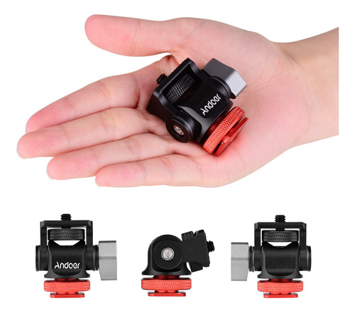 Imagem 8 de 9 de Andoer Mini Monitor Mount Tripé Cabeça Cold Shoe Adapter