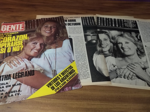 (rp020) Mirtha Legrand * Tapa Revista + 3 Paginas * 1978