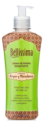 Bellissima Crema De Peinar Argan Y Macadamia Pelo Seco Local