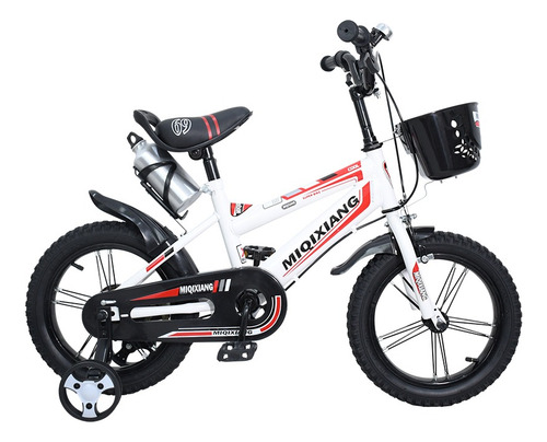 Bicicleta Infantil Rodada 14 Canastilla Y Ruedas De Apoyo Rojo - Blanco 14 "