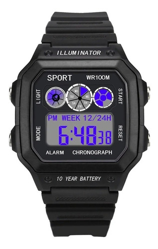 Relógio Masculino Digital Preto Esporte Militar Ultra Light