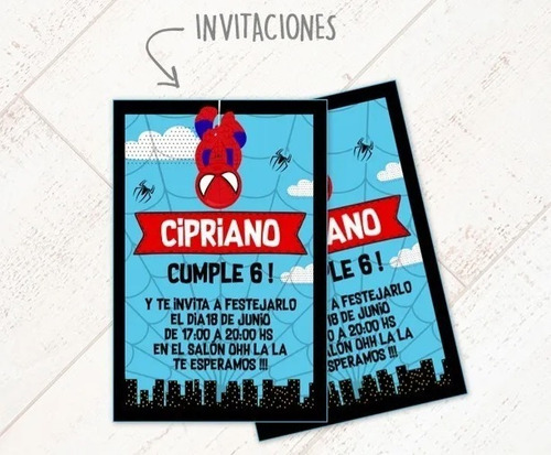 Kit Imprimible Spiderman #1 Hombre Araña Super Heroe U79