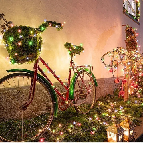 Luz De Navidad Serie Navideña De 100 Luces Led Multicolor