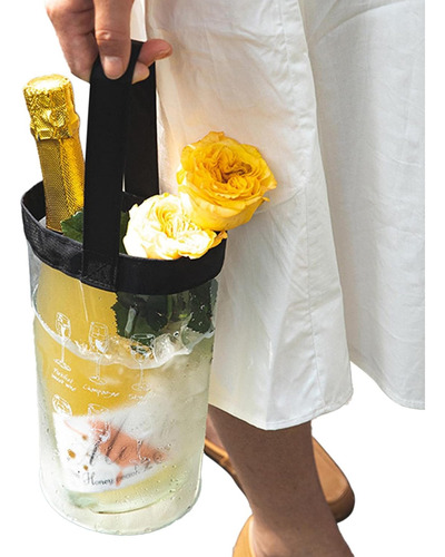 Insulated Beverage Bag - Clear Collapsible Cold Drink