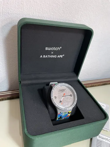 Swatch x bape grey camo new arrivals