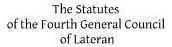 Libro The Statutes Of The Fourth General Council Of Later...