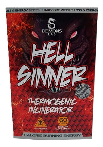 Hell Sinner (60 Caps) - Demons Lab Sabor Sem sabor