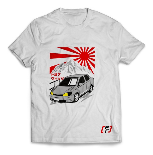 Polera Toyota Yaris/vitz Sedán Mki  Estampada 100% Algodón