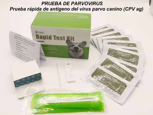 Prueba Rápida Parvovirus Para Perros Caja Con 10 Piezas 