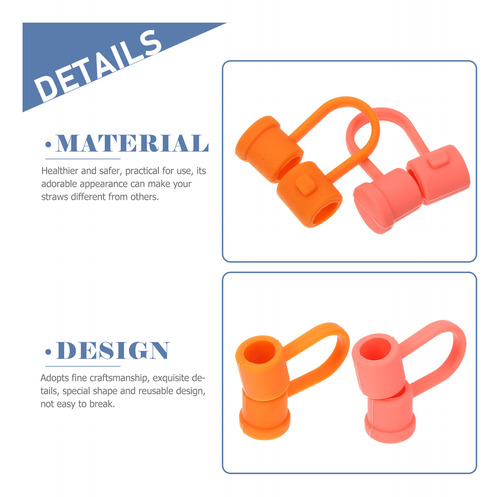 24 Fundas De Silicona Con Punta De Pajita Reutilizables