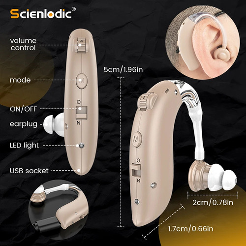 Mini Audífono Recargable Digital Bte Audífonos Cs