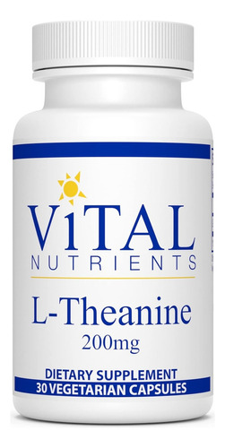 Vital Nutrients L-theanine 200 Mg 30 Cápsulas Sabor Sin Sabor