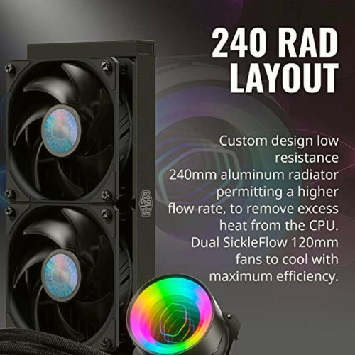 Masterliquid Ml240 Espejo Argb Close-loop Aio Cpu