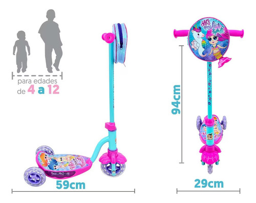 Scooter Para Niña Apache Flying Wheel