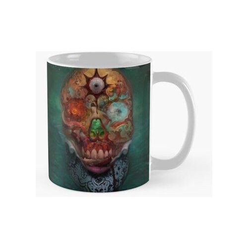 Taza Cráneo Fantasmagórico De Burton Gray, Una Pintura Digit