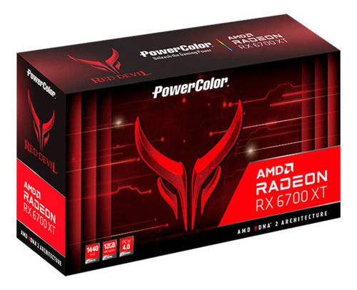 Imagem 6 de 6 de Placa De Vídeo Powercolor Red Devil Rx 6700 Xt 12gb Gddr6
