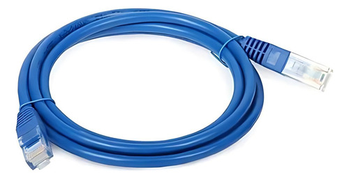 Kit Com 5 Cabos De Rede Cat 5 Azul Rj45m/rj45m