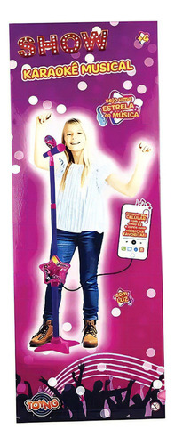 Brinquedo Microfone Karaoke Que Conecta No Celular 37608
