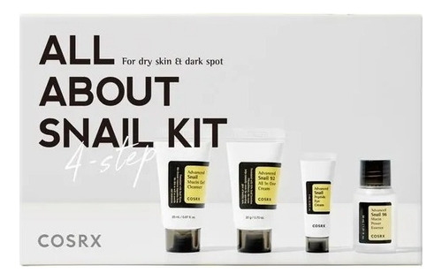 Kit De Viaje Cosrx Snails All About Snail 4 Pzas