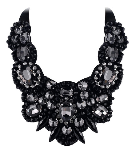 Flyonce Collar Llamativo Con Babero De Cristal De Diamantes