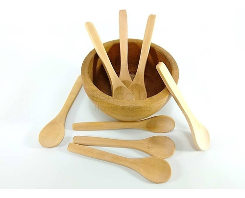 Imagen 8 de 9 de Cuchara De Madera De Bambú X 10