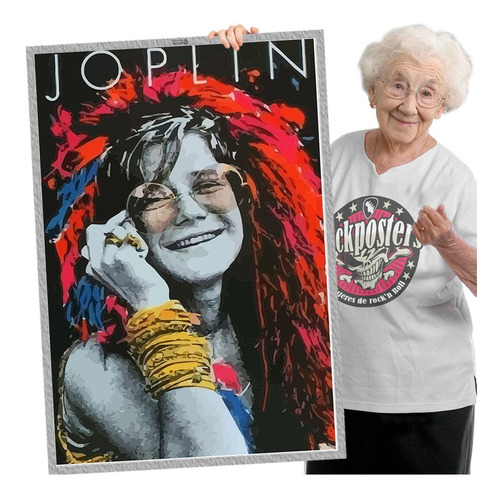 Poster Quadro Sem Moldura Janis Joplin 39 A1 84x60cm