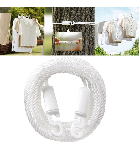 Ropa De 2 Cuerdas Para Lavandería Interior Y Exterior, Hebil
