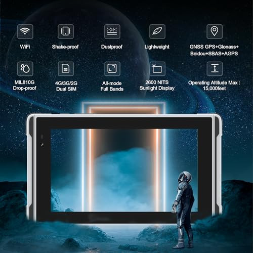 Tablet Resistente Hugerock X7 De 7 Pulgadas, 2600nit A