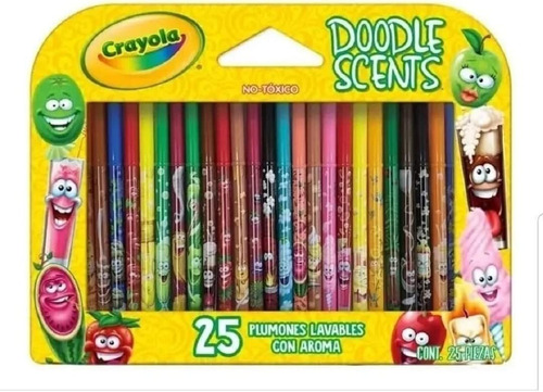 Plumones Lavables Con Aroma Crayola Doodle Scents 25 Piezas