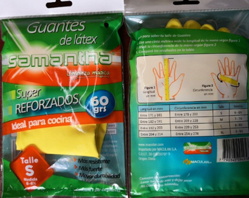 Guantes Domésticos Reforzados Talle S