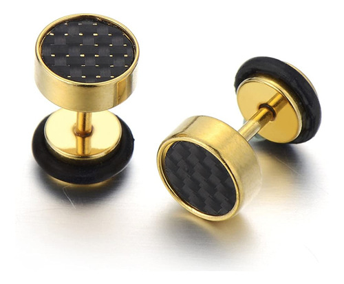 Pendientes Para Hombre De Oro De 8 Mm Pendientes Para