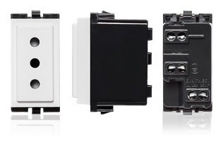 Enchufe+interruptor 9/12 Blanco S17 Sinthesi (precio X Ud)
