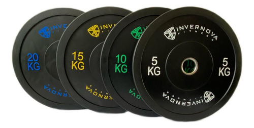 Par De Discos Bumper 10kg C/u Total 20kg