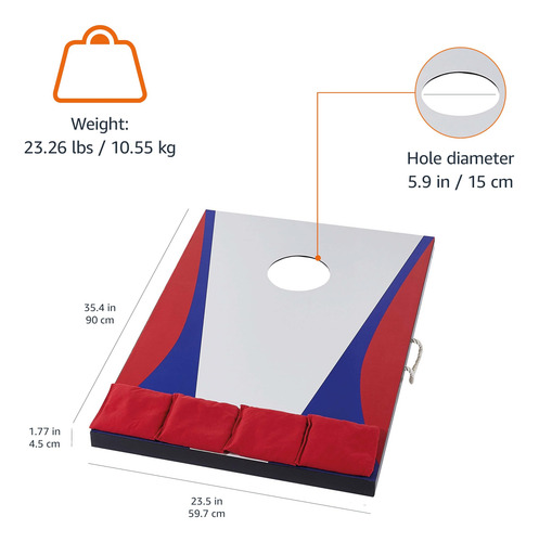 Juego De Madera Cornhole Para Césped Al Aire Libre