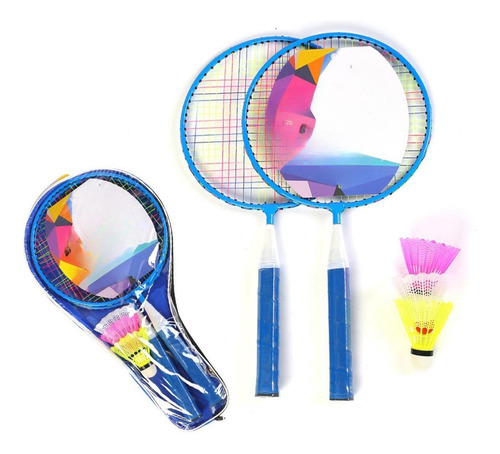 Juego De Tenis Y Bádminton Para Niños Raquetas De Rosa