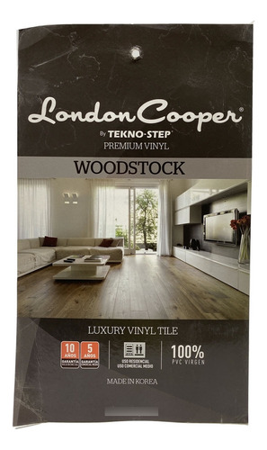 Piso Vinílico Teknostep Woodstock 2 Lvt  3mm 