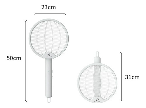 Mata Moscas Eléctrico Recargable 2 En 1 Con Luz Uv Color Blanco Ele-gate