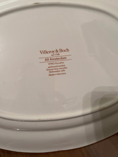 Fuente Ovalada Villeroy & Boch Usada Como Nueva Blanco (Usado)