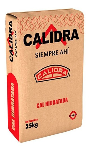 Cal Hidratada Calidra 25kg Tipo Cemento