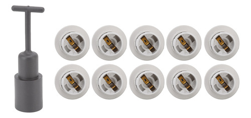 Soporte E14, 10 Unidades, Funda De Abs Resistente A Altas Te