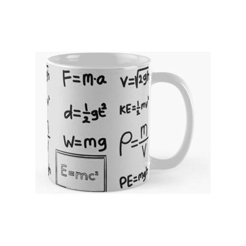 Taza Diseño De Fórmulas De Física Calidad Premium