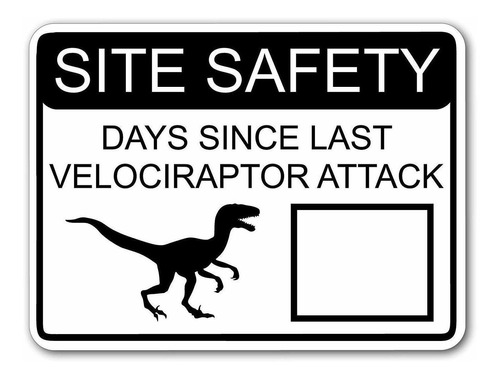 L New Tin Sign Retro Pickle Site Safety Days Since Last...
