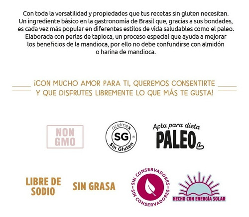 Imagen 4 de 4 de Harina Sin Gluten De Tapioca Clementina