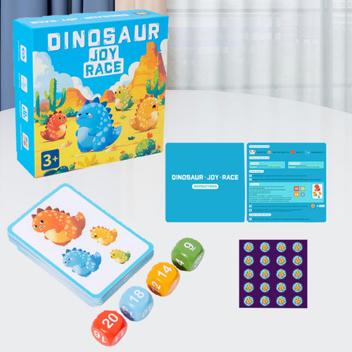Tarjetas De Juego De Dinosaurio 24 Tarjetas Laterales Dobles
