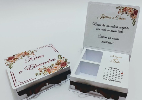 Imagem 2 de 5 de 16 Convites Padrinhos De Casamento Ou Batizado
