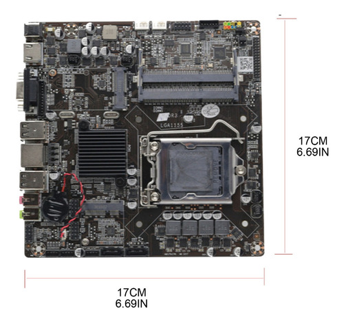 Placa Madre H61 Mini Itx Lga 1155 Ddr3 Compatible Con Intel-